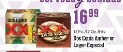 Market Basket Dos Equis Amber or Lager Especial offer