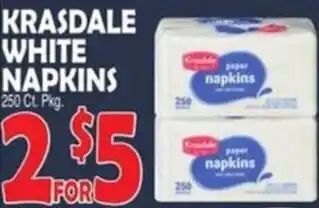 Krasdale white napkins