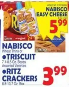 Nabisco wheat thins or triscuit