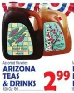 Bravo Supermarkets Arizona teas & drinks offer