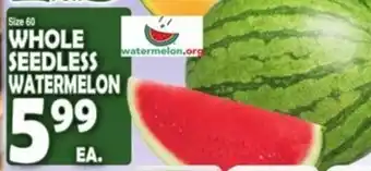 Bravo Supermarkets Whole seedless watermelon offer