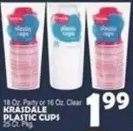 Bravo Supermarkets Krasdale plastic cups offer