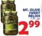 Bravo Supermarkets Mt. Olive sweet relish offer
