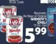 Bravo Supermarkets Wendy's chili offer