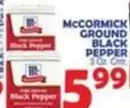Bravo Supermarkets McCormick ground black pepper offer
