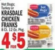 Bravo Supermarkets Krasdale chicken franks offer
