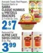 Bravo Supermarkets Sabra classic hummus w/ pretzels snackers offer