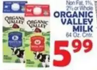 Bravo Supermarkets Organic Valley milk offer