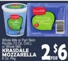 Bravo Supermarkets Krasdale mozzarella offer
