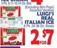 Bravo Supermarkets Luigi's real italian ice offer
