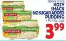 Bravo Supermarkets Kozy Shack no sugar added pudding offer