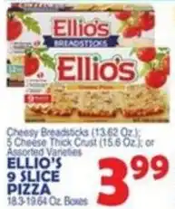 Bravo Supermarkets Ellio's 9 slice pizza offer