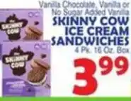Bravo Supermarkets Skinny Cow Ice Cream Sandwiches offer