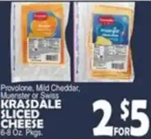 Bravo Supermarkets Krasdale sliced cheese offer