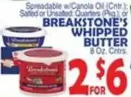 Bravo Supermarkets Breakstone's whipped butter offer