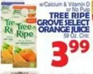 Bravo Supermarkets Tree Ripe Grove Select Orange Juice offer
