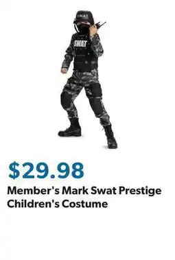 Sam's Club Member's Mark Swat Prestige Children's Costume offer