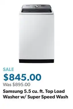 Sam's Club Samsung 5.5 cu. ft. Top Load Washer w/ Super Speed Wash offer