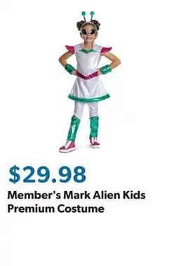 Sam's Club Member's Mark Alien Kids Premium Costume offer