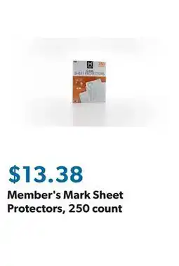 Sam's Club Member's Mark Sheet Protectors, 250 count offer