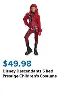 Sam's Club Disney Descendants 5 Red Prestige Children's Costume offer
