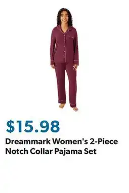 Sam's Club Dreammark Women's 2-Piece Notch Collar Pajama Set offer