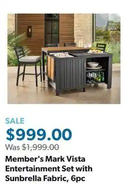 Sam's Club Member's Mark Vista Entertainment Set with Sunbrella Fabric, 6pc offer