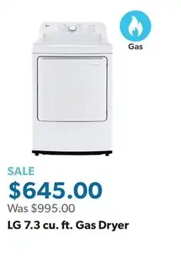 Sam's Club LG 7.3 cu. ft. Gas Dryer offer