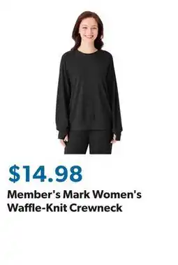 Sam's Club Member's Mark Women's Waffle-Knit Crewneck offer
