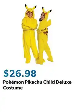 Sam's Club Pokémon Pikachu Child Deluxe Costume offer