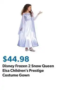 Sam's Club Disney Frozen 2 Snow Queen Elsa Children's Prestige Costume Gown offer