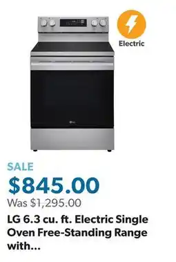 Sam's Club LG 6.3 cu. ft. Electric Single Oven Free-Standing Range with ProBake Convection and New Handle offer