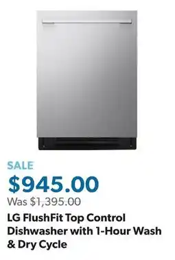 Sam's Club LG FlushFit Top Control Dishwasher with 1-Hour Wash & Dry Cycle offer