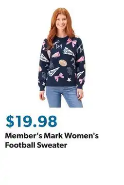 Sam's Club Member's Mark Women's Football Sweater offer