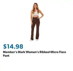Sam's Club Member's Mark Women's Ribbed Micro Flare Pant offer