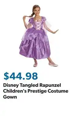 Sam's Club Disney Tangled Rapunzel Children's Prestige Costume Gown offer
