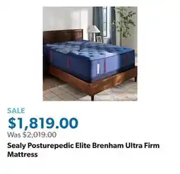 Sam's Club Sealy Posturepedic Elite Brenham Ultra Firm Mattress offer