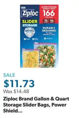 Sam's Club Ziploc Brand Gallon & Quart Storage Slider Bags, Power Shield Technology for More Durability, 166 ct offer