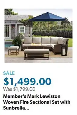 Sam's Club Member's Mark Lewiston Woven Fire Sectional Set with Sunbrella Fabric, 7pc offer