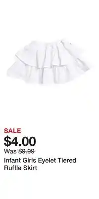 TJ Maxx Infant Girls Eyelet Tiered Ruffle Skirt offer