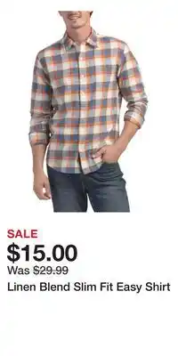TJ Maxx Linen Blend Slim Fit Easy Shirt offer