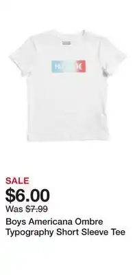 TJ Maxx Boys Americana Ombre Typography Short Sleeve Tee offer