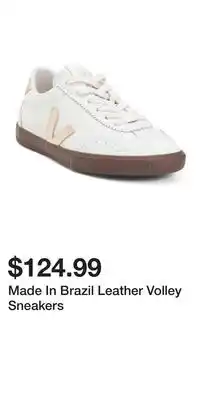 TJ Maxx Made In Brazil Leather Volley Sneakers offer