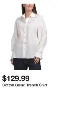 TJ Maxx Cotton Blend Trench Shirt offer