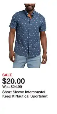TJ Maxx Short Sleeve Intercoastal Keep It Nautical Sportshirt offer