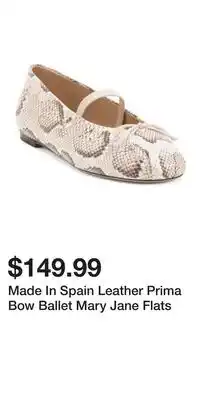 TJ Maxx Made In Spain Leather Prima Bow Ballet Mary Jane Flats offer