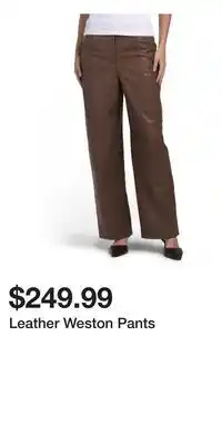 TJ Maxx Leather Weston Pants offer