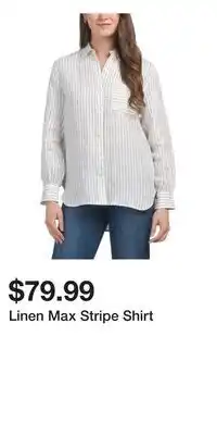 TJ Maxx Linen Max Stripe Shirt offer