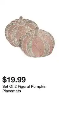 TJ Maxx Set Of 2 Figural Pumpkin Placemats offer