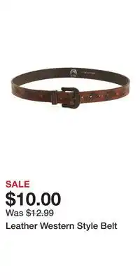 TJ Maxx Leather Western Style Belt offer